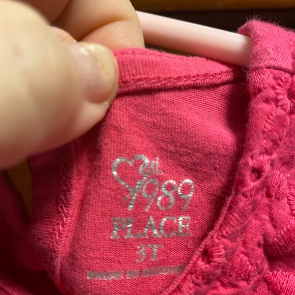 Little Girls Eyelet Trimmed Tee Children's Place - Picture 5 of 7